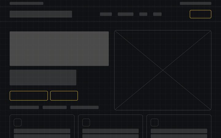 Wireframe of the Quillbrook Plumbing sample site: grey boxes where the content will go